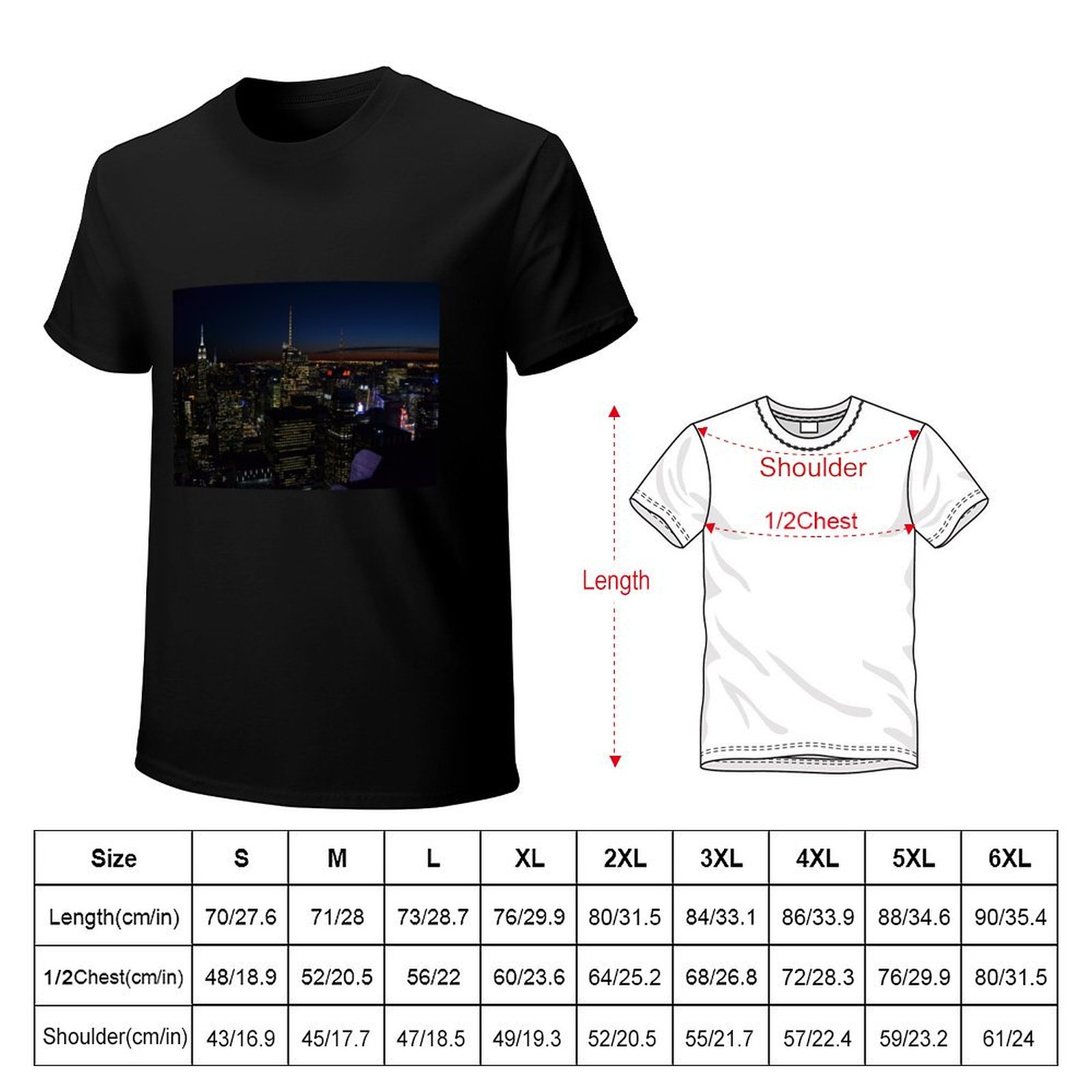NYC by night T-Shirt Casual Fa - Men'S Fashion Nyc ulasan dan harga