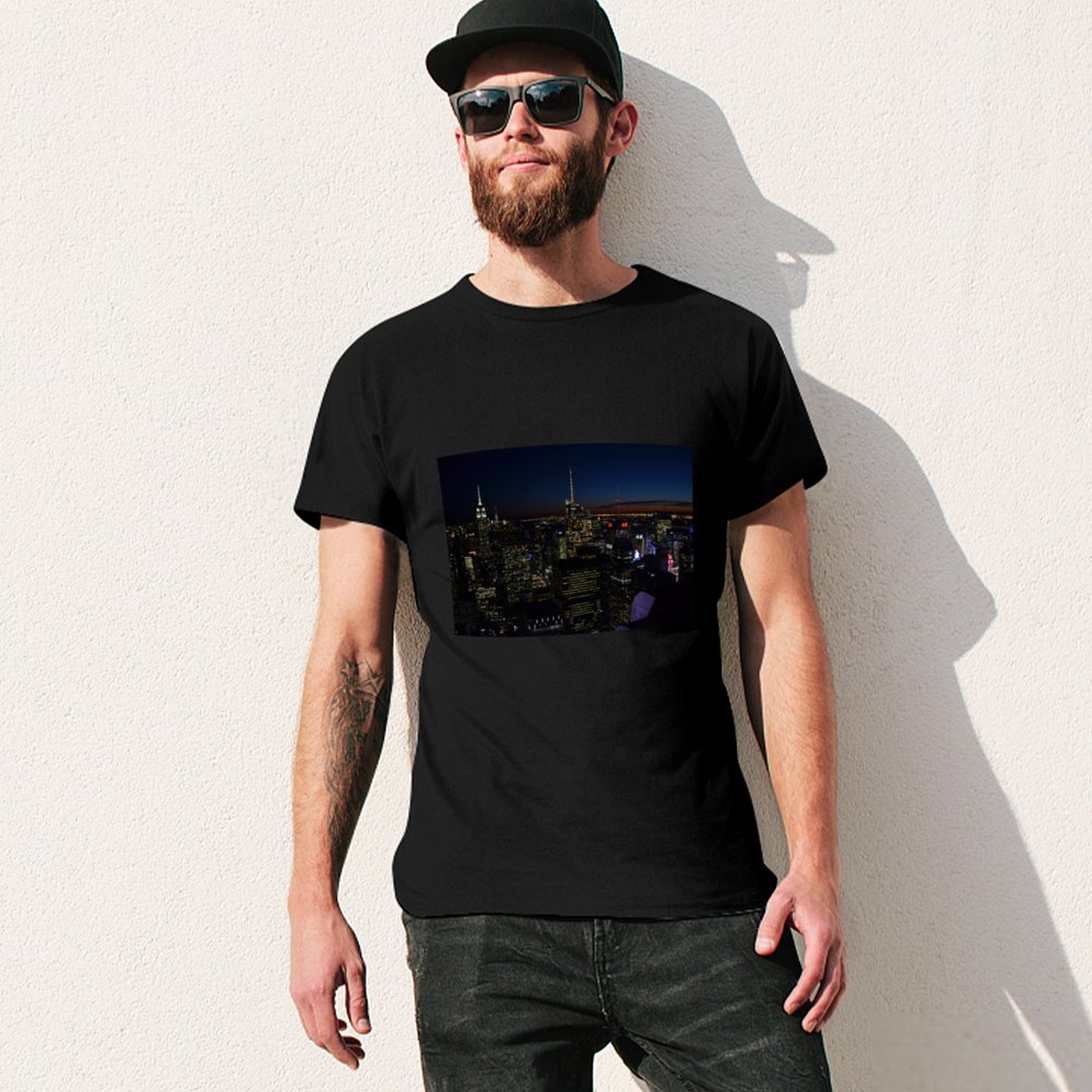 NYC by night T-Shirt Casual Fa - Men'S Fashion Nyc ulasan dan harga
