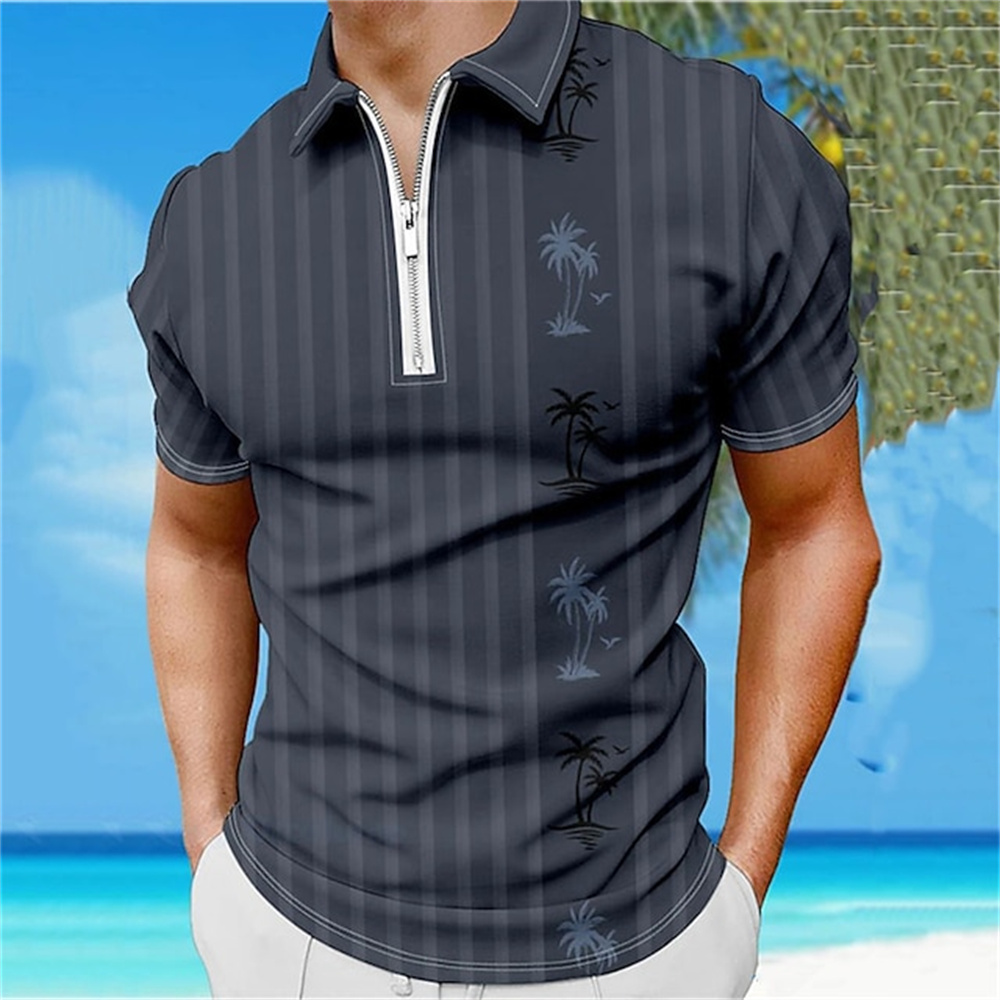 Summer T-shirts Men Men's Zip  - Mens Fashion Quarter Zip ulasan dan harga