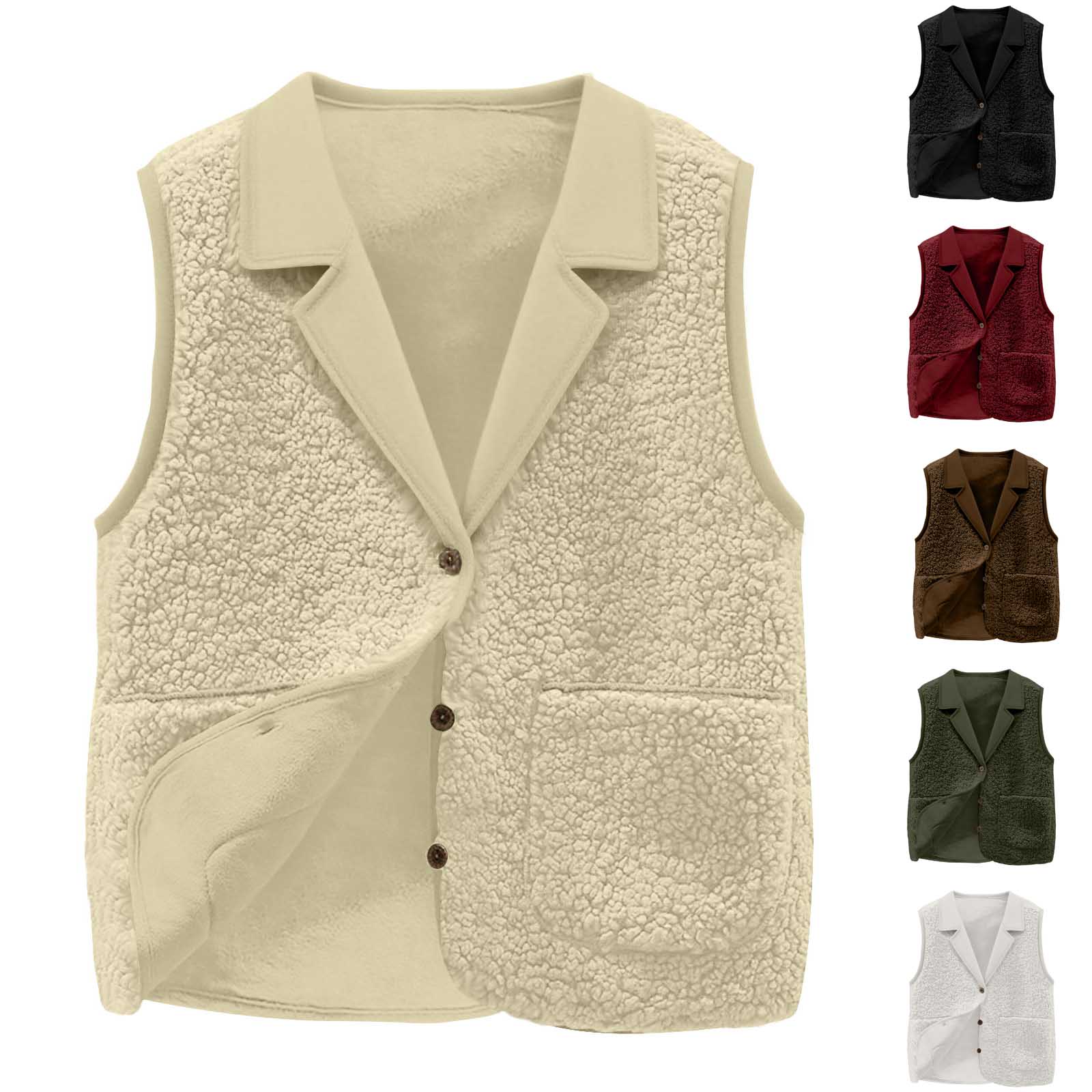 Women's Sherpa Fleece Vest, La - Sherpa Jacket Fleece ulasan dan harga
