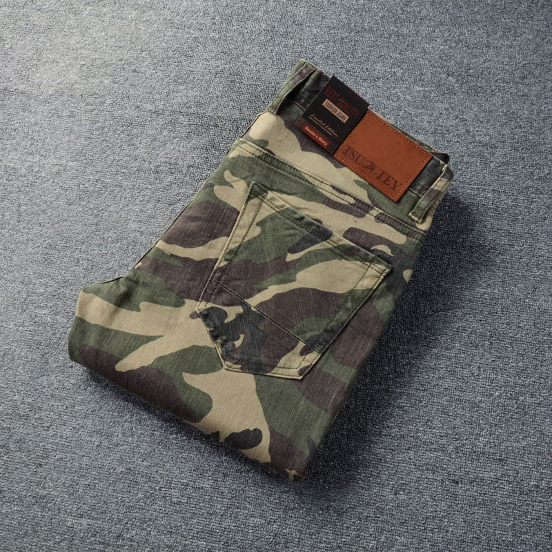 Designer Fashion Men Jeans Hig - Mens Fashion Camo Pants ulasan dan harga