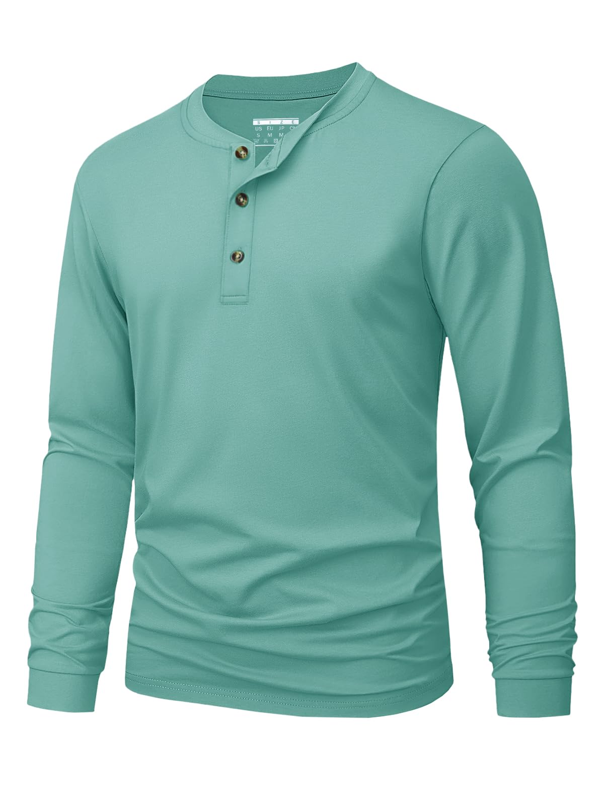 Men's Henley T-Shirt Simple So - Men'S Fashion Color ulasan dan harga