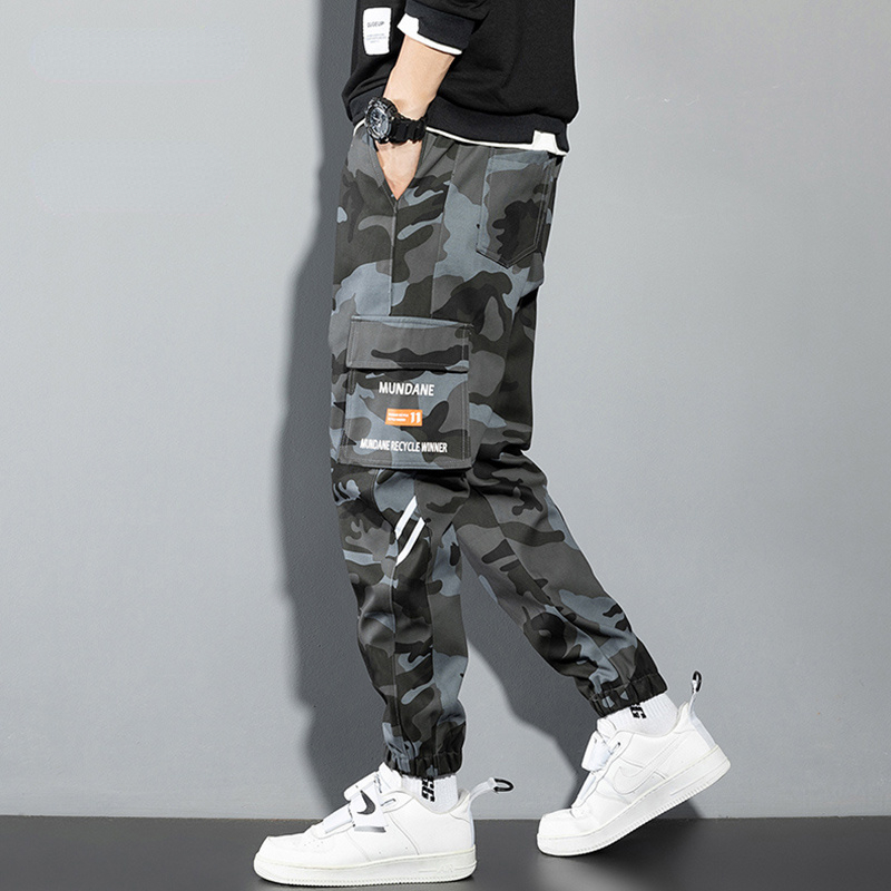 Orange Cargo Pants Men Hip Hop - Chino Pants Men ulasan dan harga