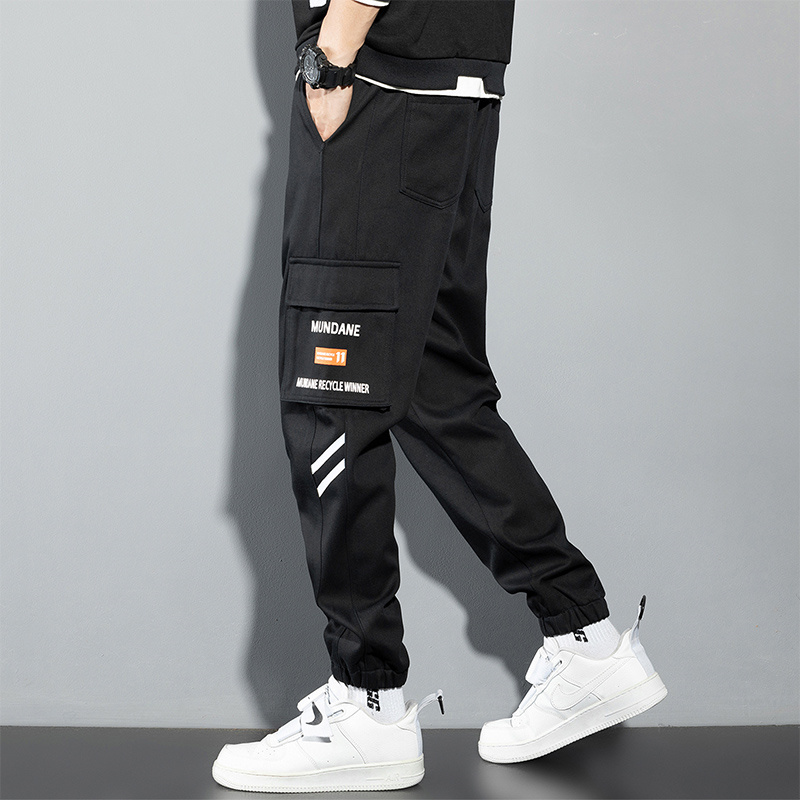 Orange Cargo Pants Men Hip Hop - Chino Pants Men ulasan dan harga