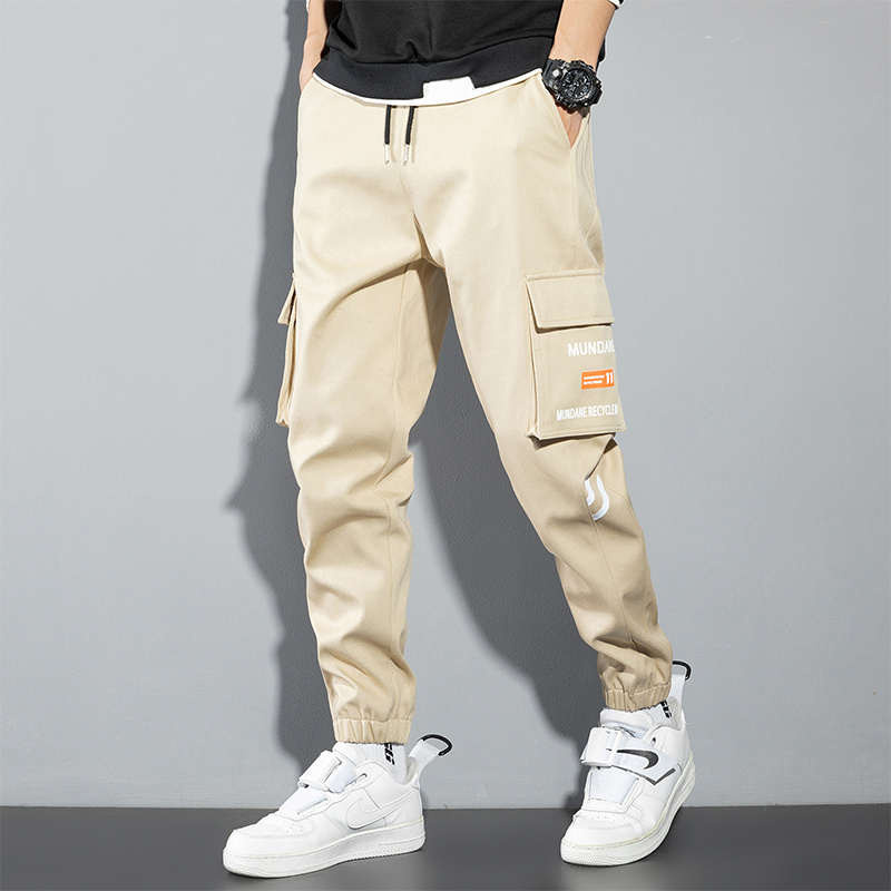 Orange Cargo Pants Men Hip Hop - Chino Pants Men ulasan dan harga