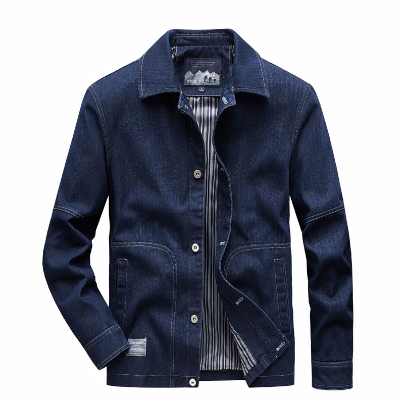Autumn and Spring Fashion Tren - Mens Fashion Denim Jacket ulasan dan harga