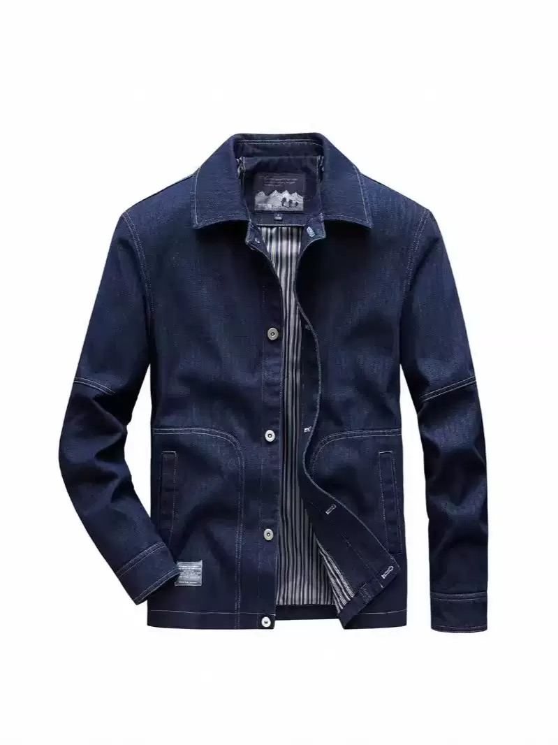 Autumn and Spring Fashion Tren - Mens Fashion Denim Jacket ulasan dan harga