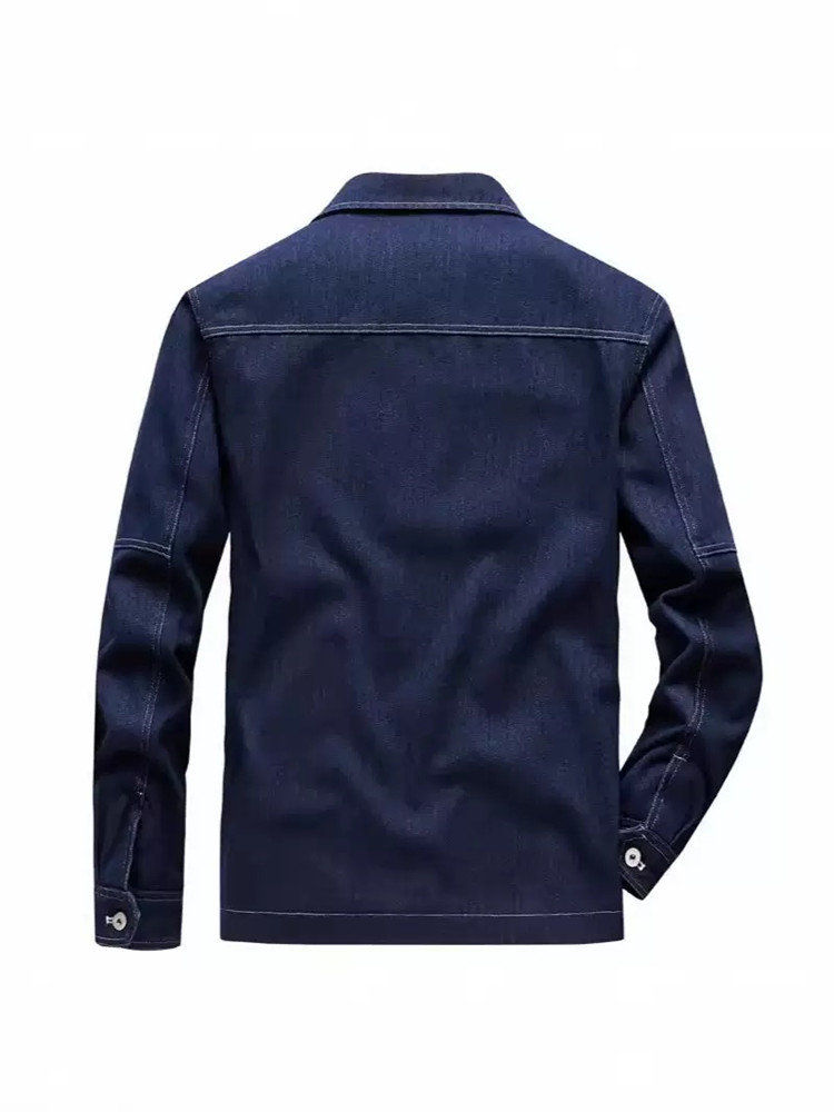 Autumn and Spring Fashion Tren - Mens Fashion Denim Jacket ulasan dan harga