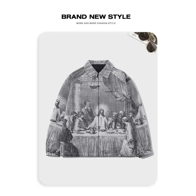 Autumn Men Jacket Oversized Pa - Sherpa Jacket Fleece ulasan dan harga