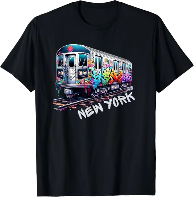 New York Train Graffiti Style  - Men'S Fashion Nyc ulasan dan harga