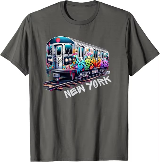 New York Train Graffiti Style  - Men'S Fashion Nyc ulasan dan harga