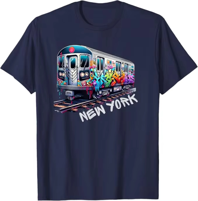 New York Train Graffiti Style  - Men'S Fashion Nyc ulasan dan harga