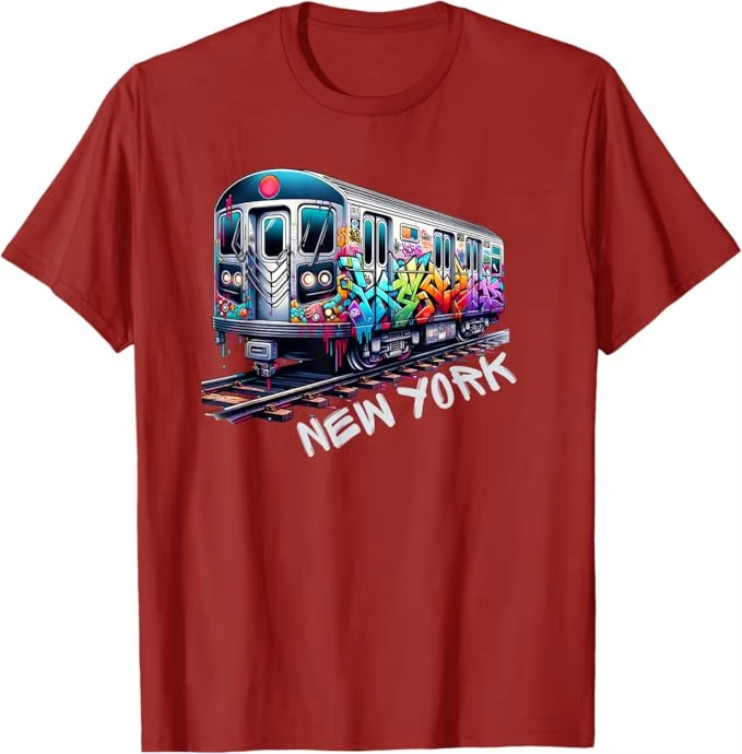 New York Train Graffiti Style  - Men'S Fashion Nyc ulasan dan harga