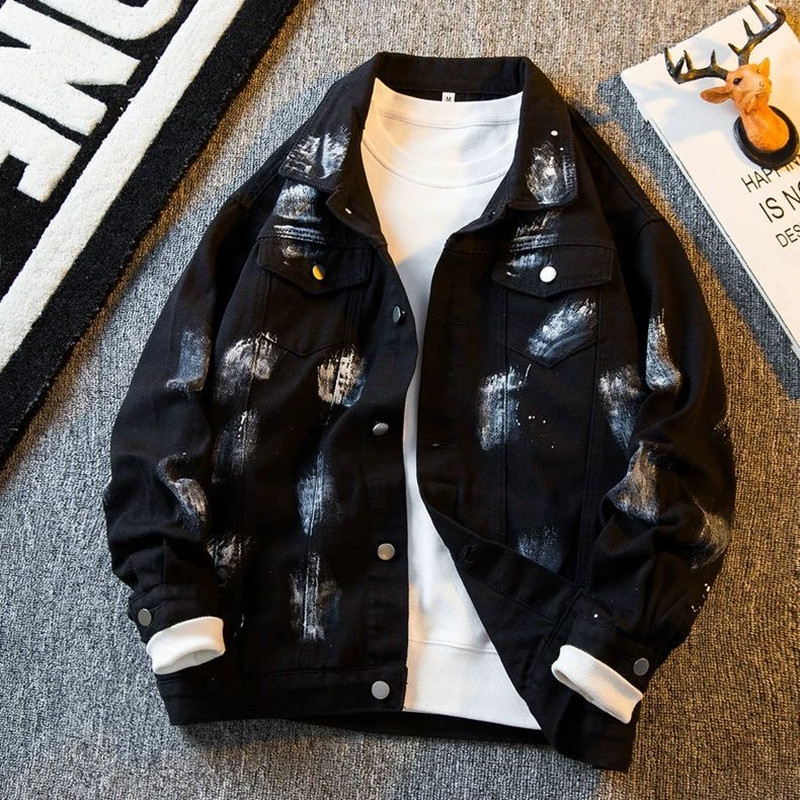 Autumn and Spring Fashion Tren - Mens Fashion Denim Jacket ulasan dan harga