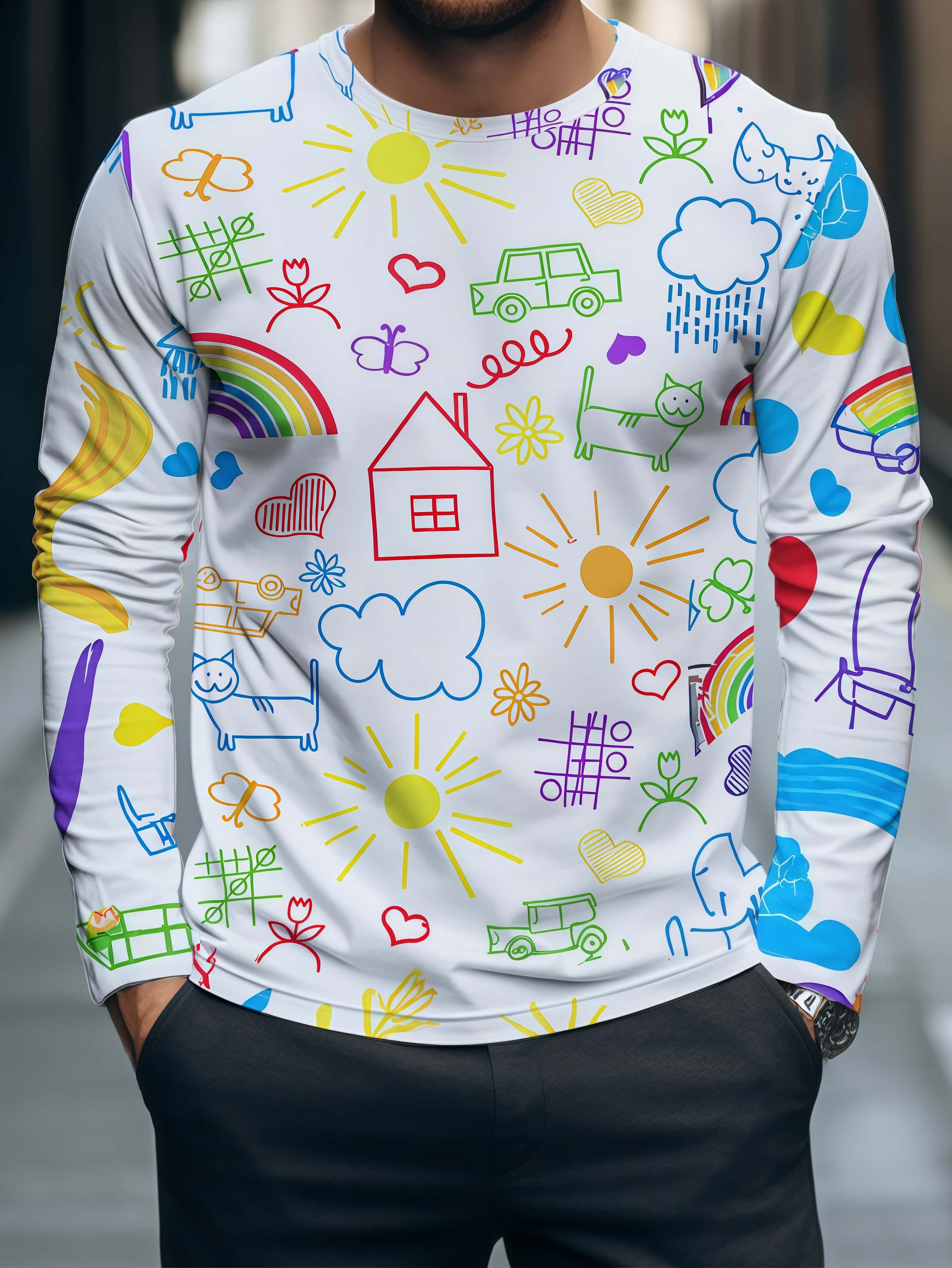 2026 New Dopamine Color Graffi - Men'S Fashion Trends ulasan dan harga