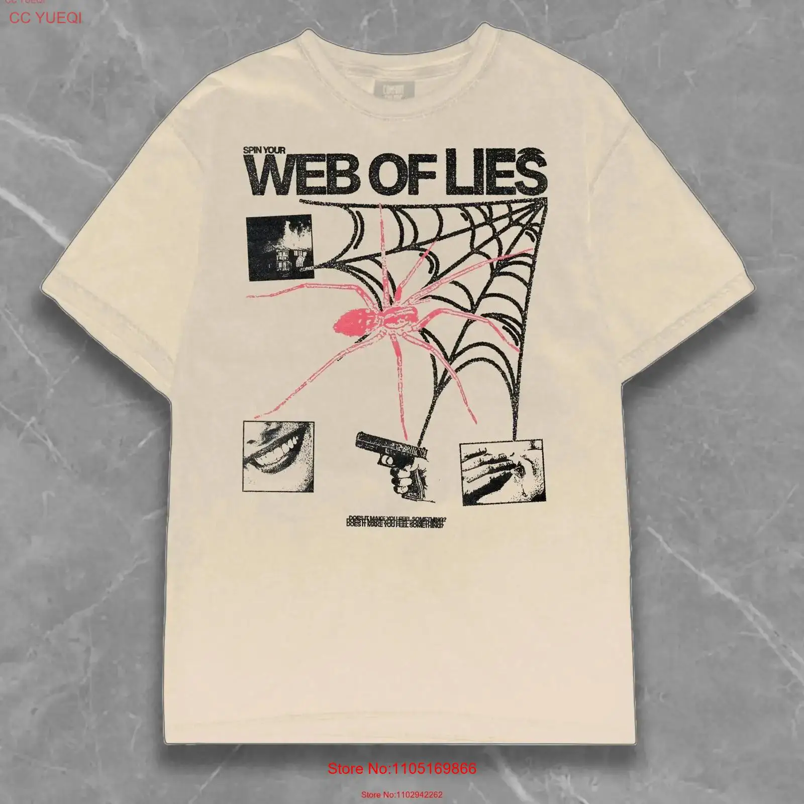 Web of Lies Print Spider T Shi - Men'S Fashion Aesthetics ulasan dan harga