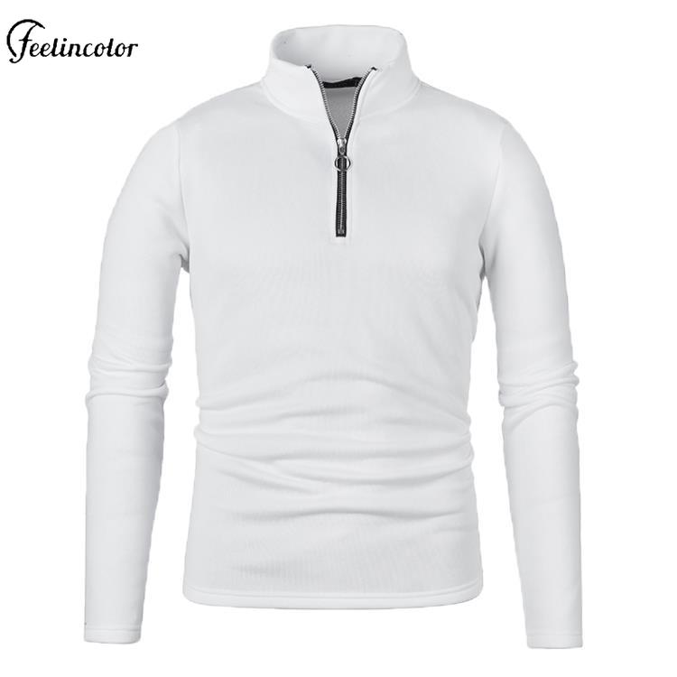 Men Heathered Gray Quarter Zip - Mens Fashion Quarter Zip ulasan dan harga