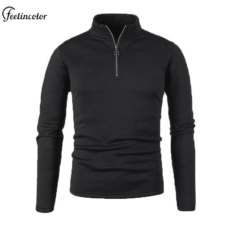 Men Heathered Gray Quarter Zip - Mens Fashion Quarter Zip ulasan dan harga